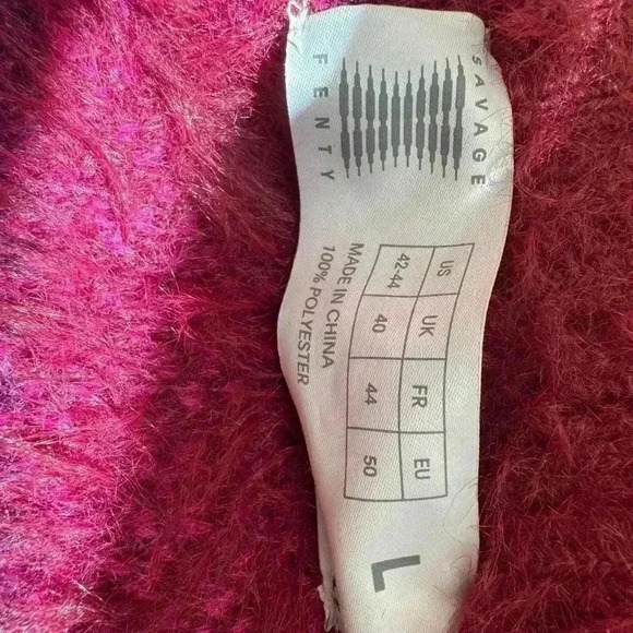 Savage crewneck fuzzy texture long sleeve sweater l. - Picture 14 of 16